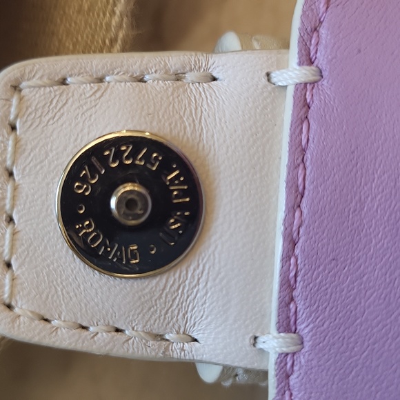 Coach striped summer hobo purse, white leather trimmed - Picture 4 of 9